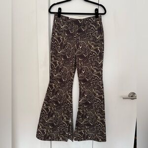 NACKIYE Mick Flared Trouser in a Custom Marble Print